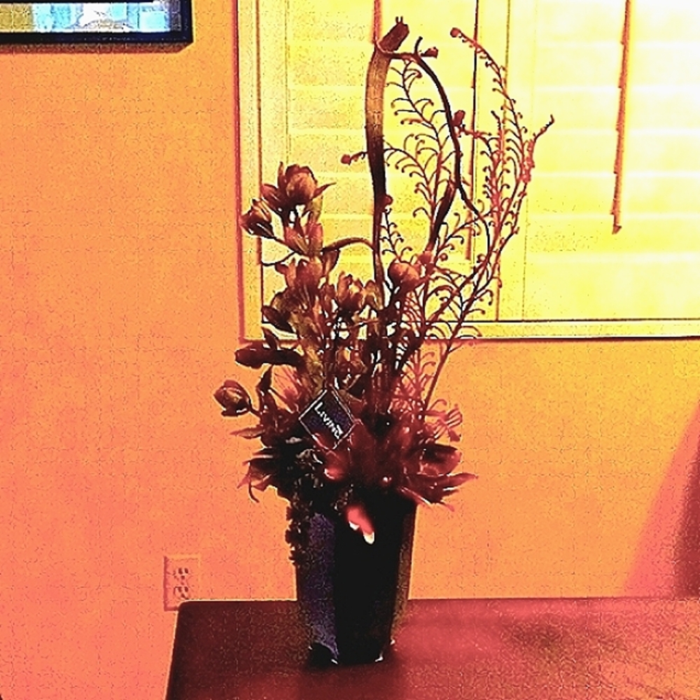 Flower Arrangement. Artificial Plastic.